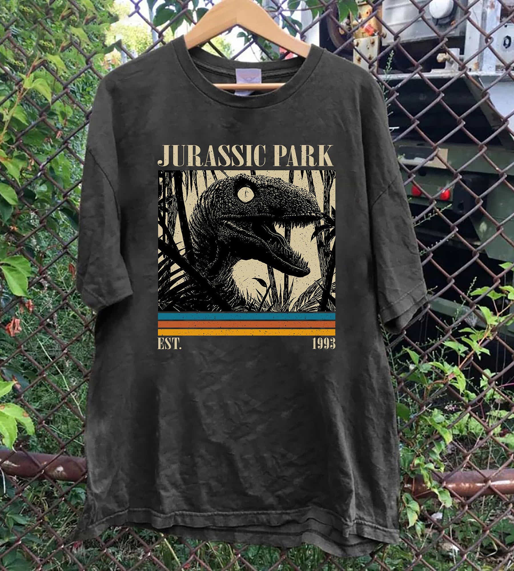 Maglietta Jurassic Park Uomo – Logo Originale – Cotone Morbido, Taglio Comodo, 5XL