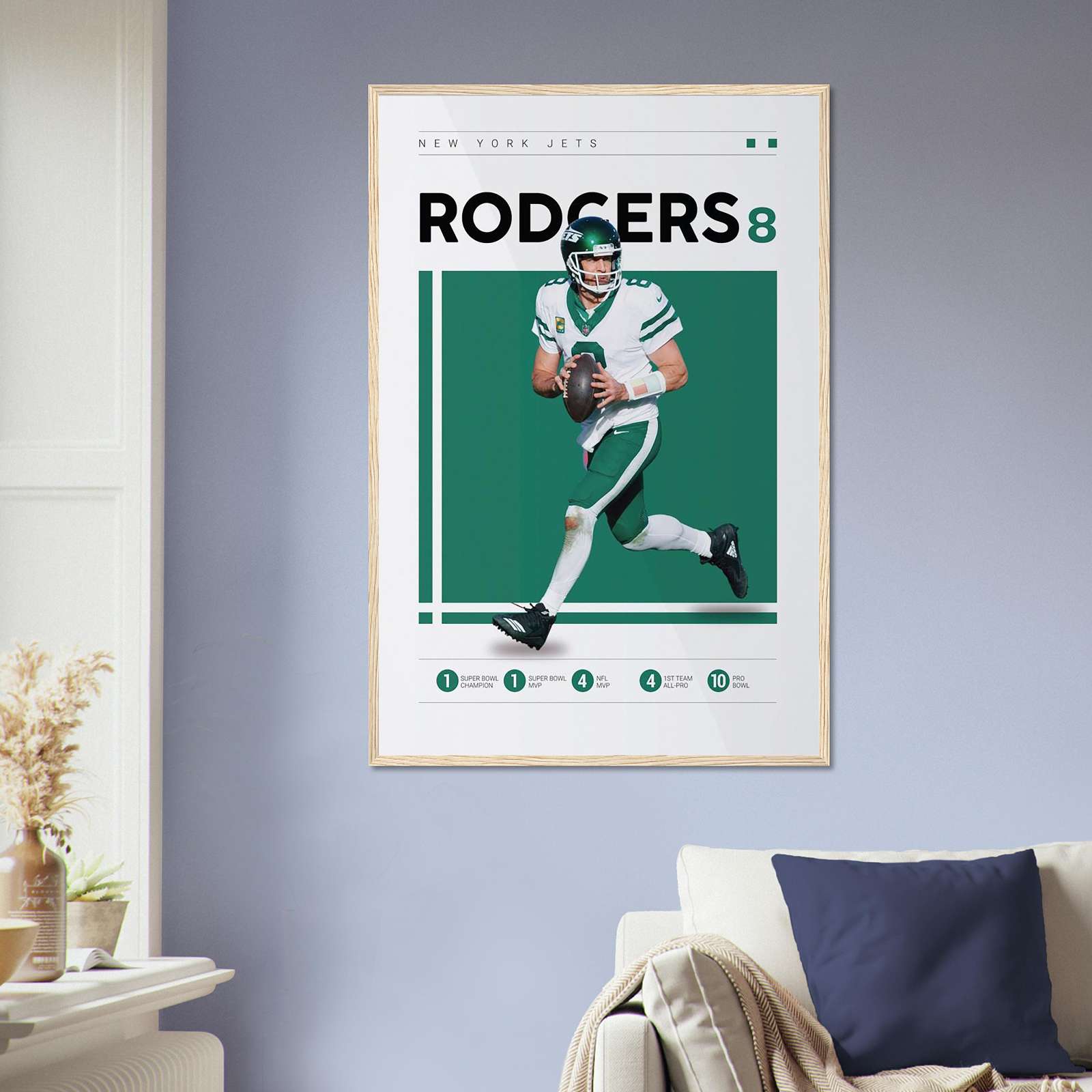 Aaron Rodgers Poster, Football Poster, Football Player Poster, Full ...