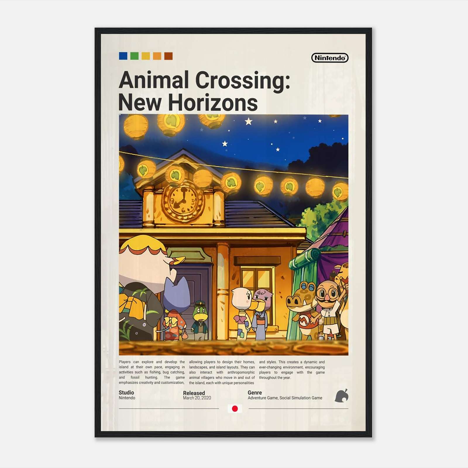 Animal Crossing Poster, Gaming Room Poster, Game Poster, FullSize