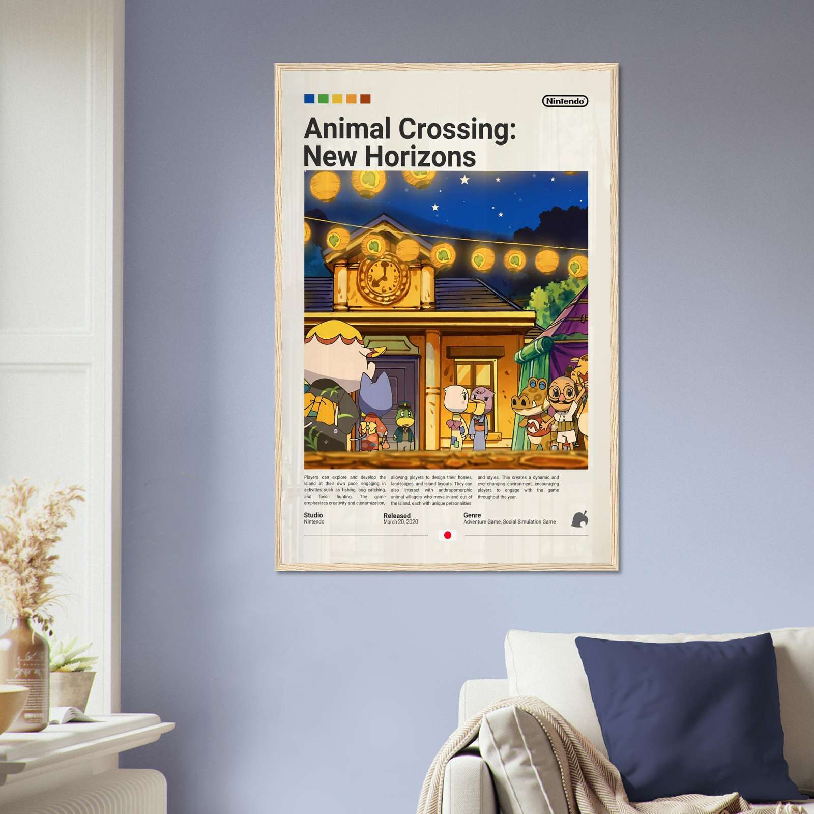 Animal Crossing Poster, Gaming Room Poster, Game Poster, FullSize