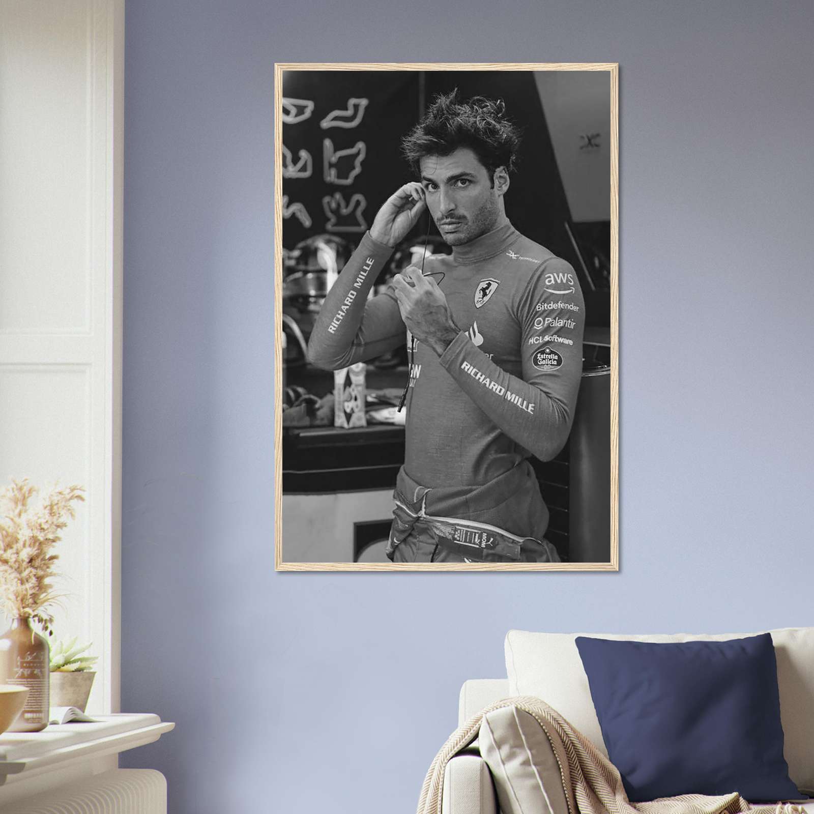 Carlos Sainz Poster, Formula 1 Poster, Vintage F1 Poster, Sports Poster ...