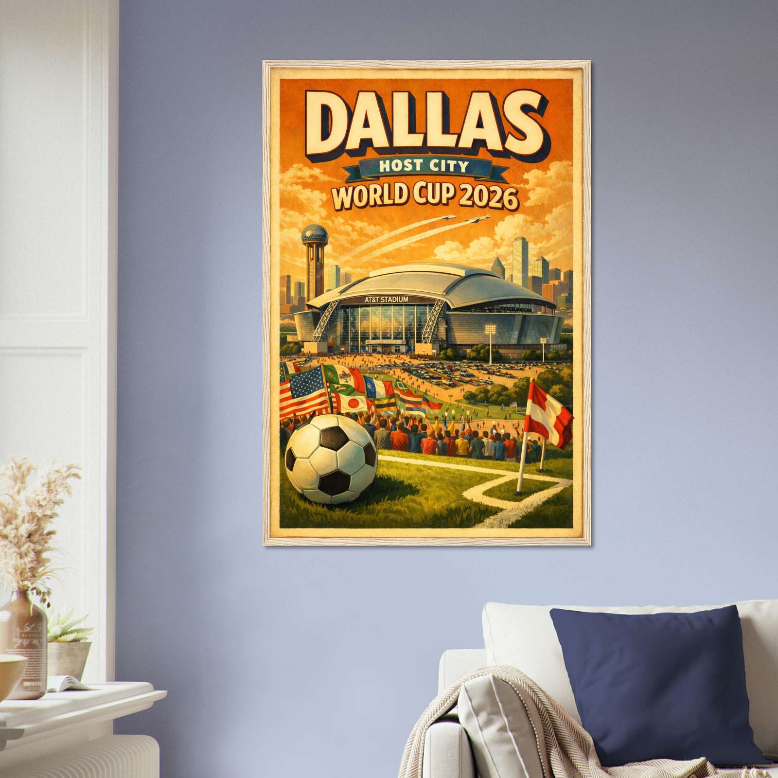 Dallas World Cup 2026 Poster, Football Poster, Football Player Poster ...