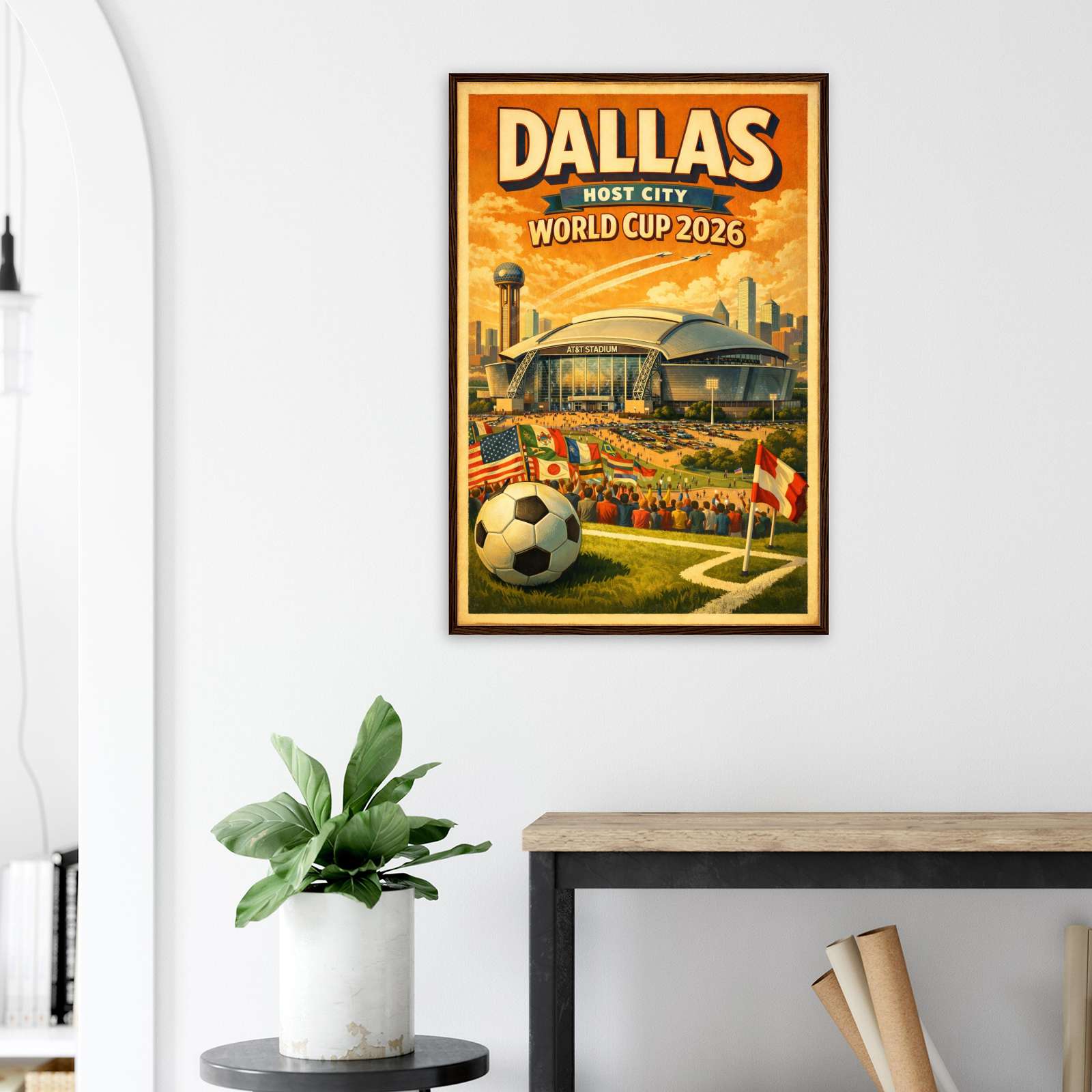 Dallas World Cup 2026 Poster, Football Poster, Football Player Poster ...
