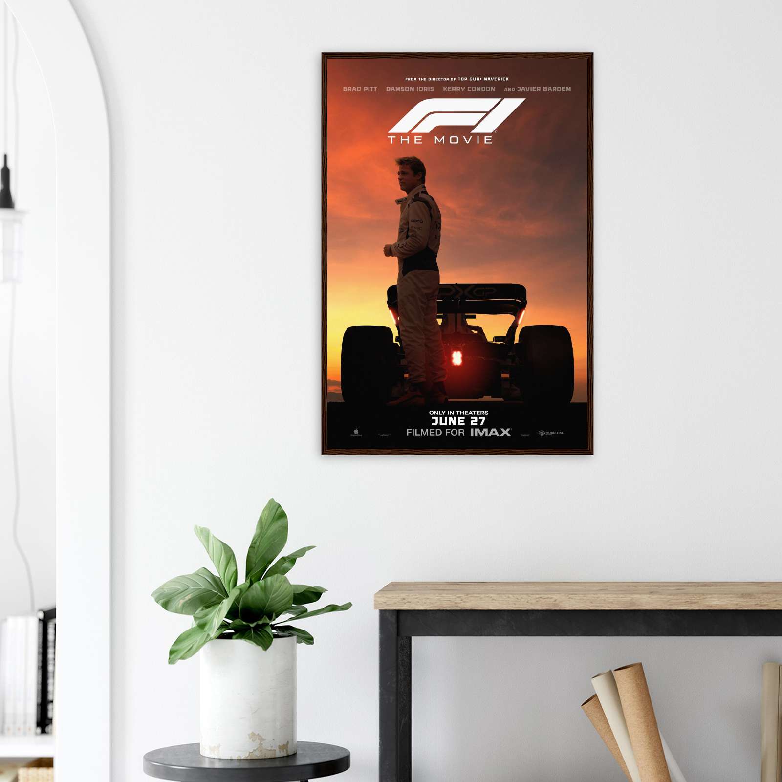 F1 The Movie Poster, Brad Pitt Formula One Wall Art, Full