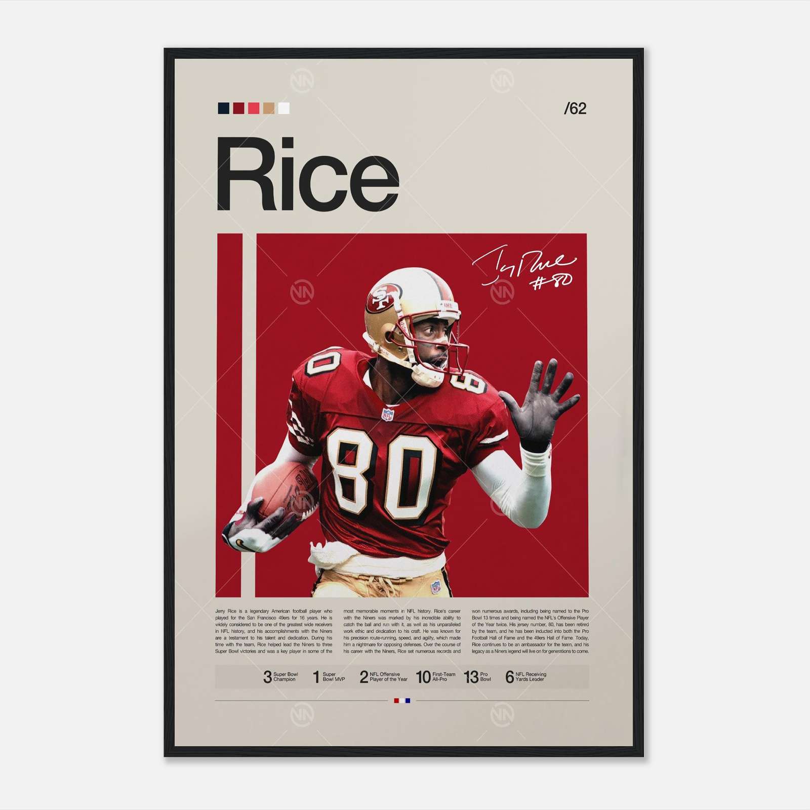 Jerry Rice Poster, Football Poster, Sports Poster, Full-Size Poster ...