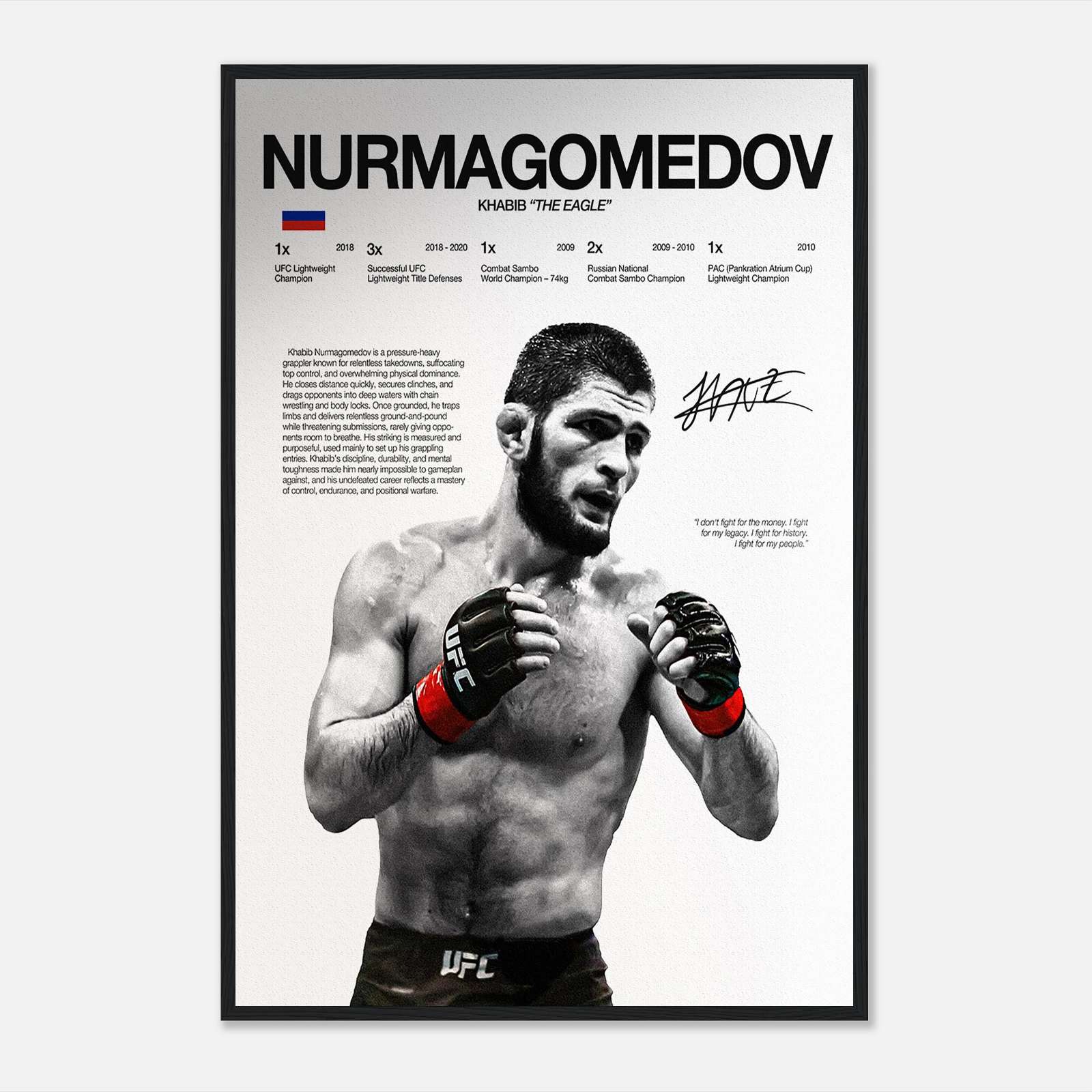 Khabib Nurmagomedov Poster Khabib Poster Mixed Martial Arts Poster Khabib Nurmagomedov Poster Khabib Poster Mixed Martial Arts Poster