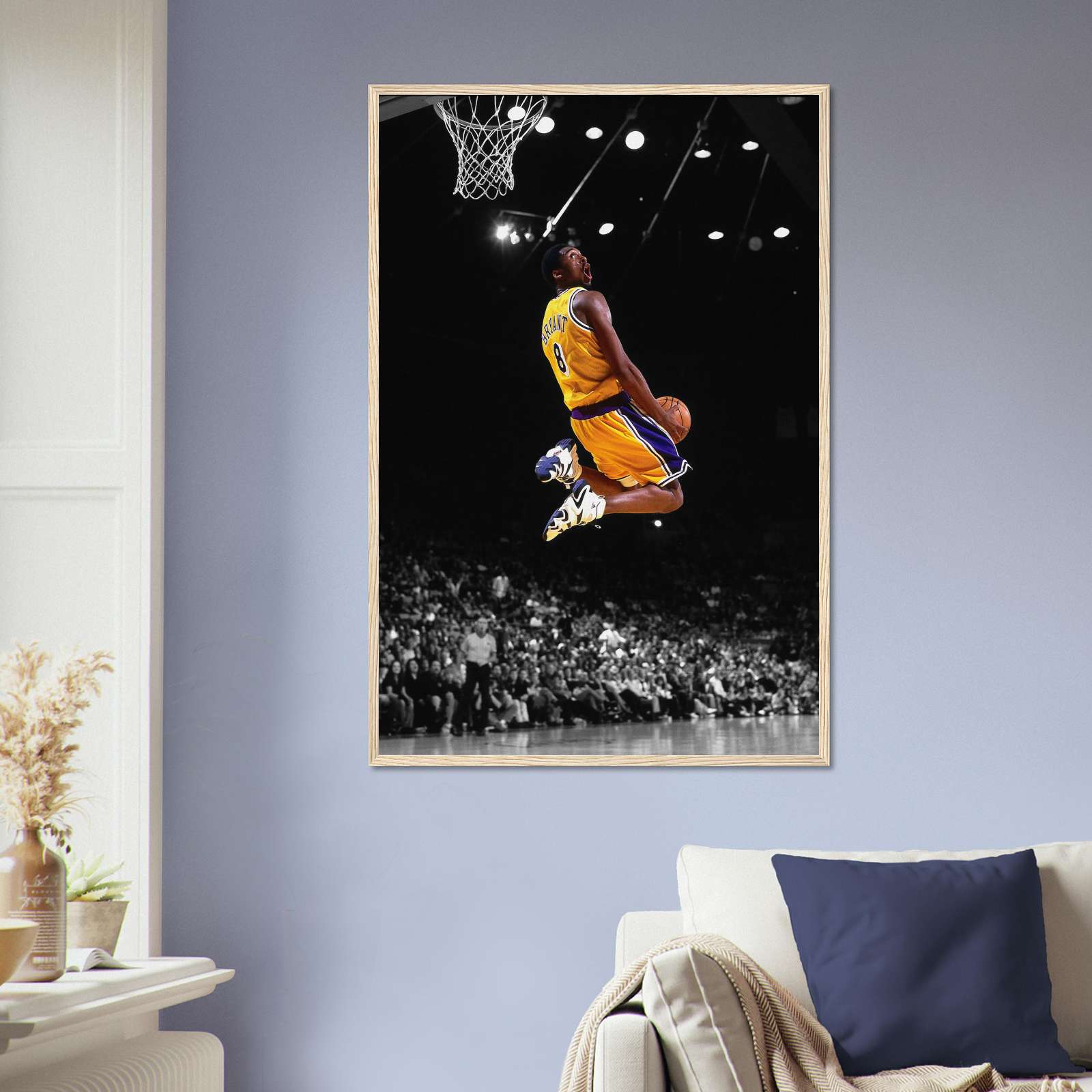 Kobe Bryant Dunking Poster, Black Mamba Basketball, Sports Poster, Full ...