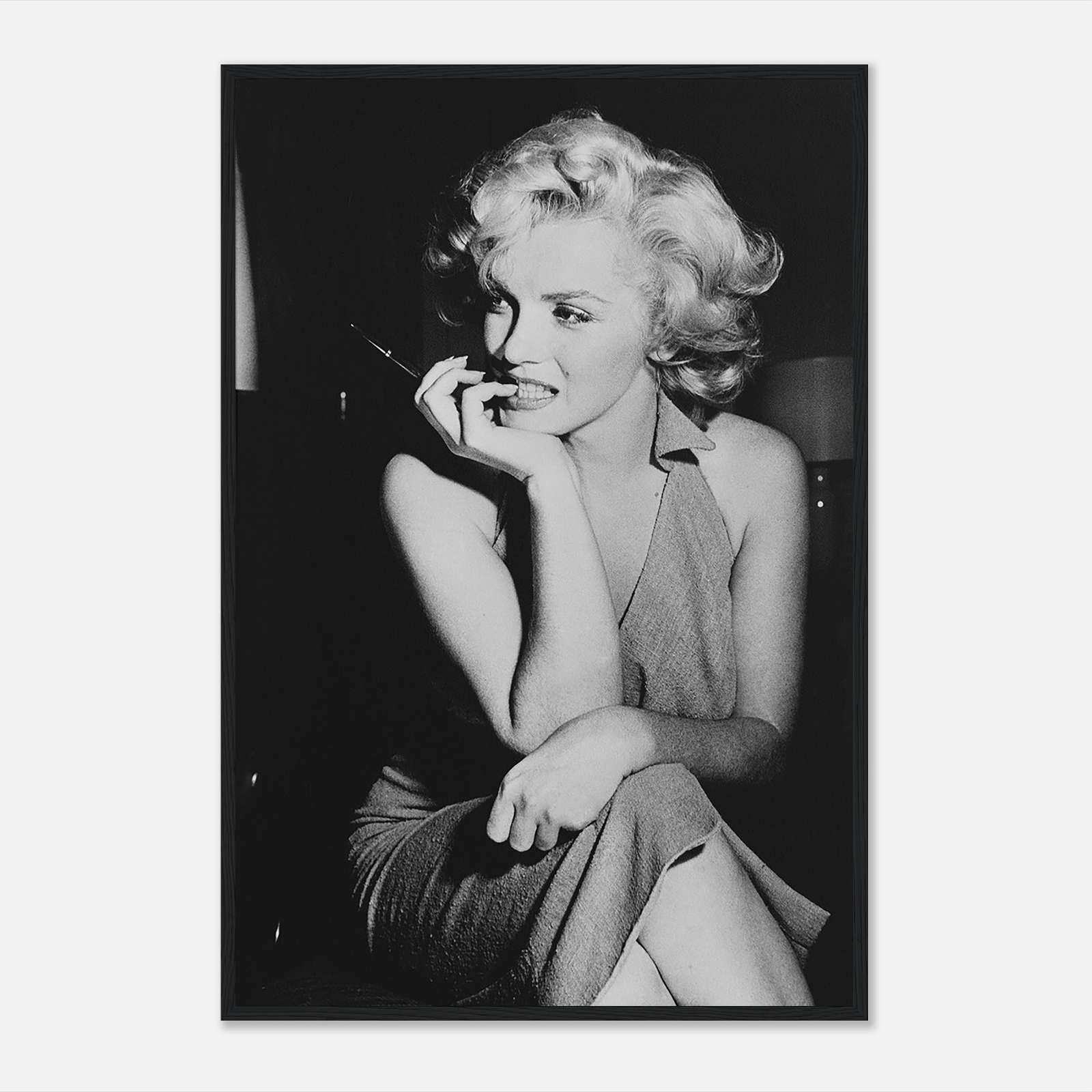 Marilyn Monroe Poster Black And White Canvas Wall Art, Full-Size Poster ...