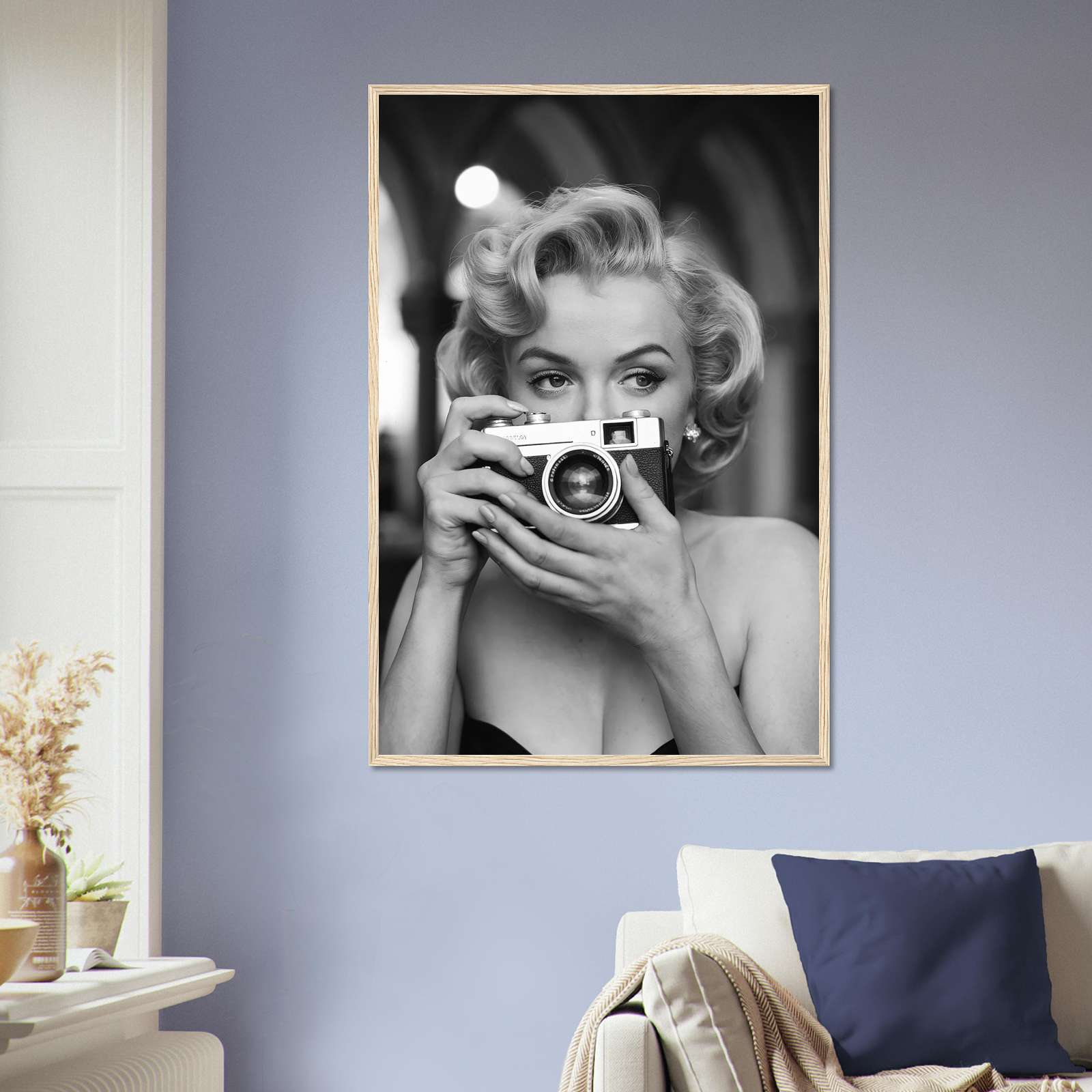 Marilyn Monroe Poster, Black And White Print Marilyn Monroe Art 1, Full ...