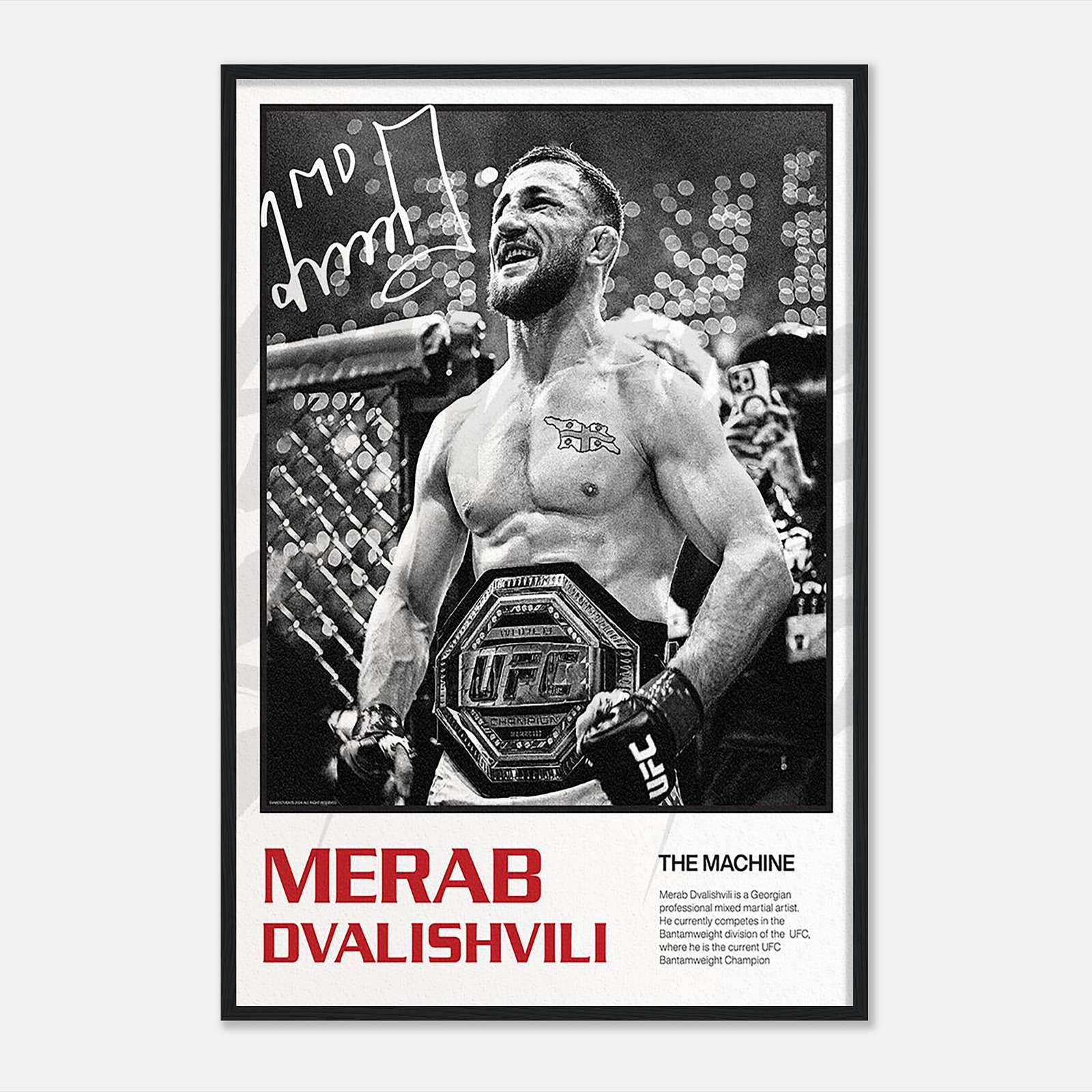 Merab Poster Merab Dvalishvili Poster, Mma Poster, Sports Poster, Full-Size Poster ...