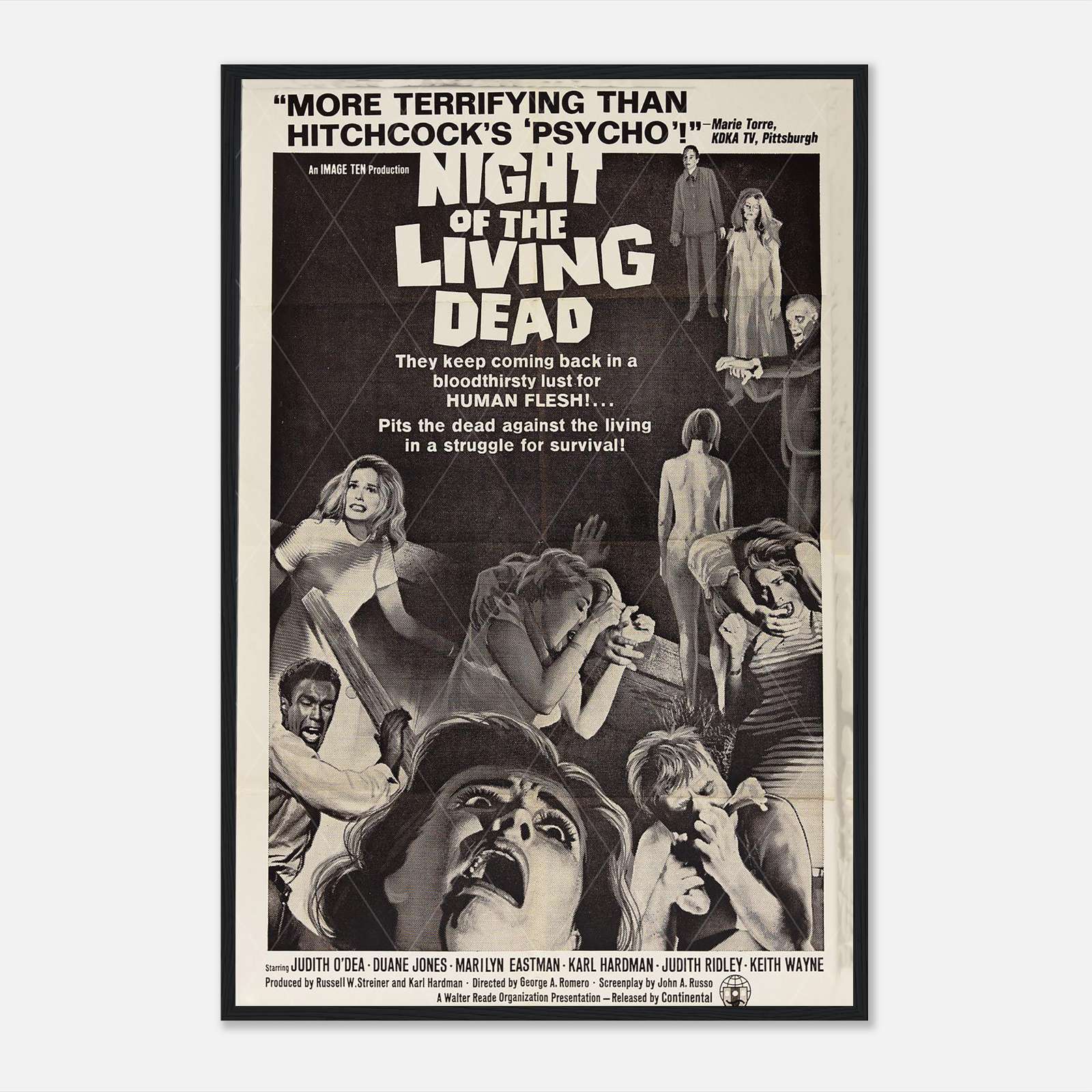 Night Of The Living Dead 1968 Movie Poster, Vintage Movie Poster ...
