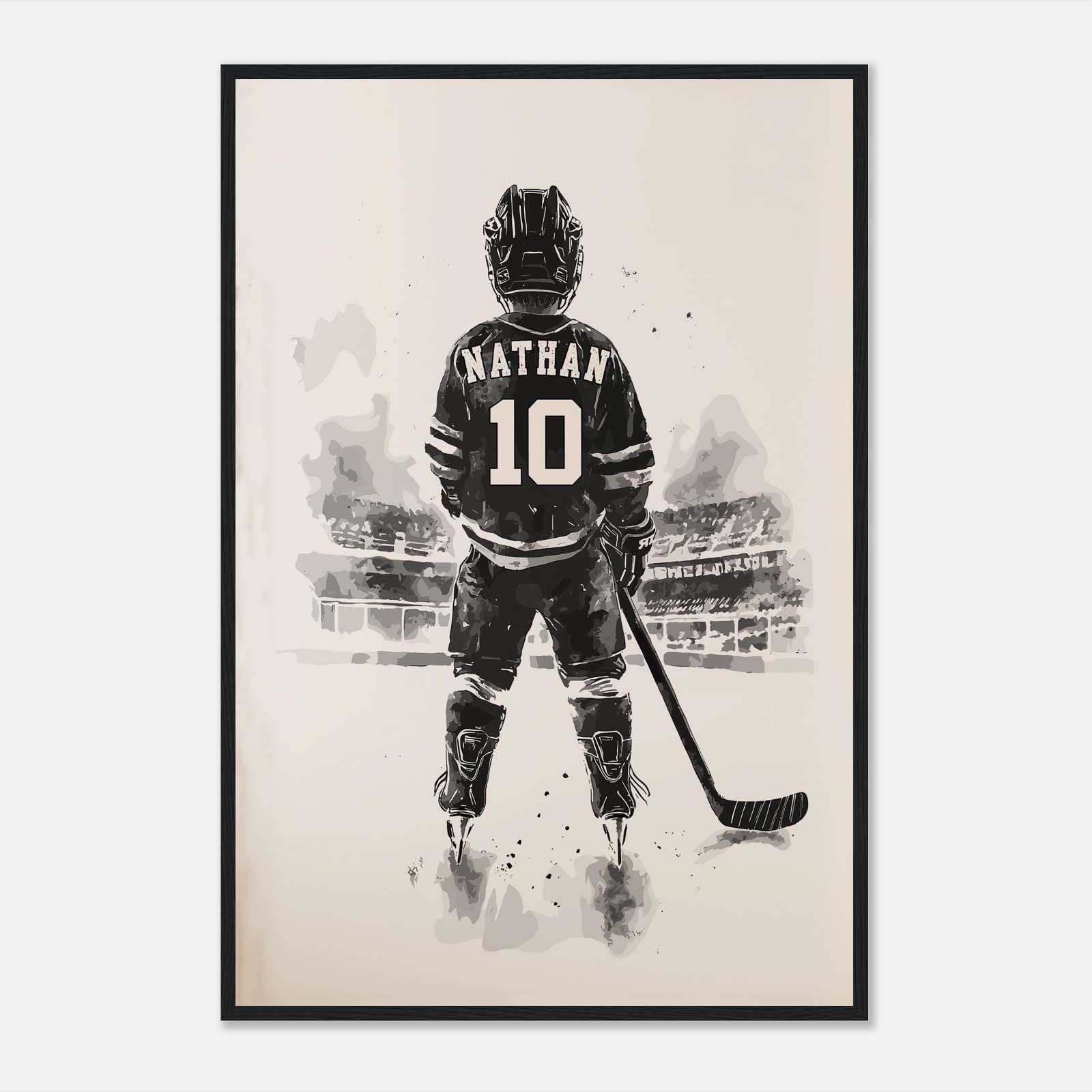 Plaque Métal Hockey Sur Glace – 20x30 Cm, Vintage, Imperméable – Décoration Murale Pour Fans