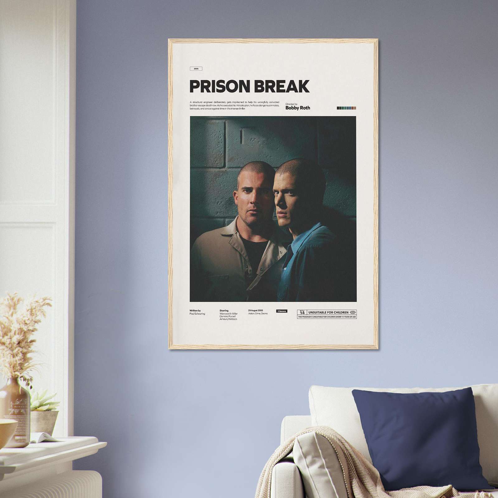 Prison Break Poster Print Lincoln Burrows And Michael Scofield Wall Art ...