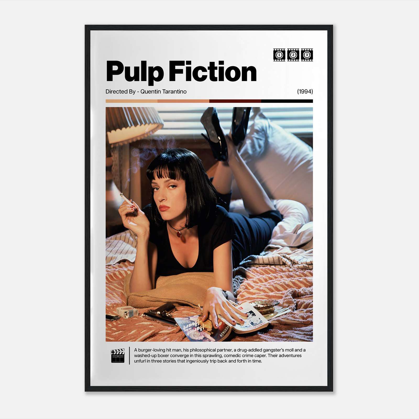 Pulp Fiction Movie Poster, Vintage Movie Poster, Classic Movie Poster ...