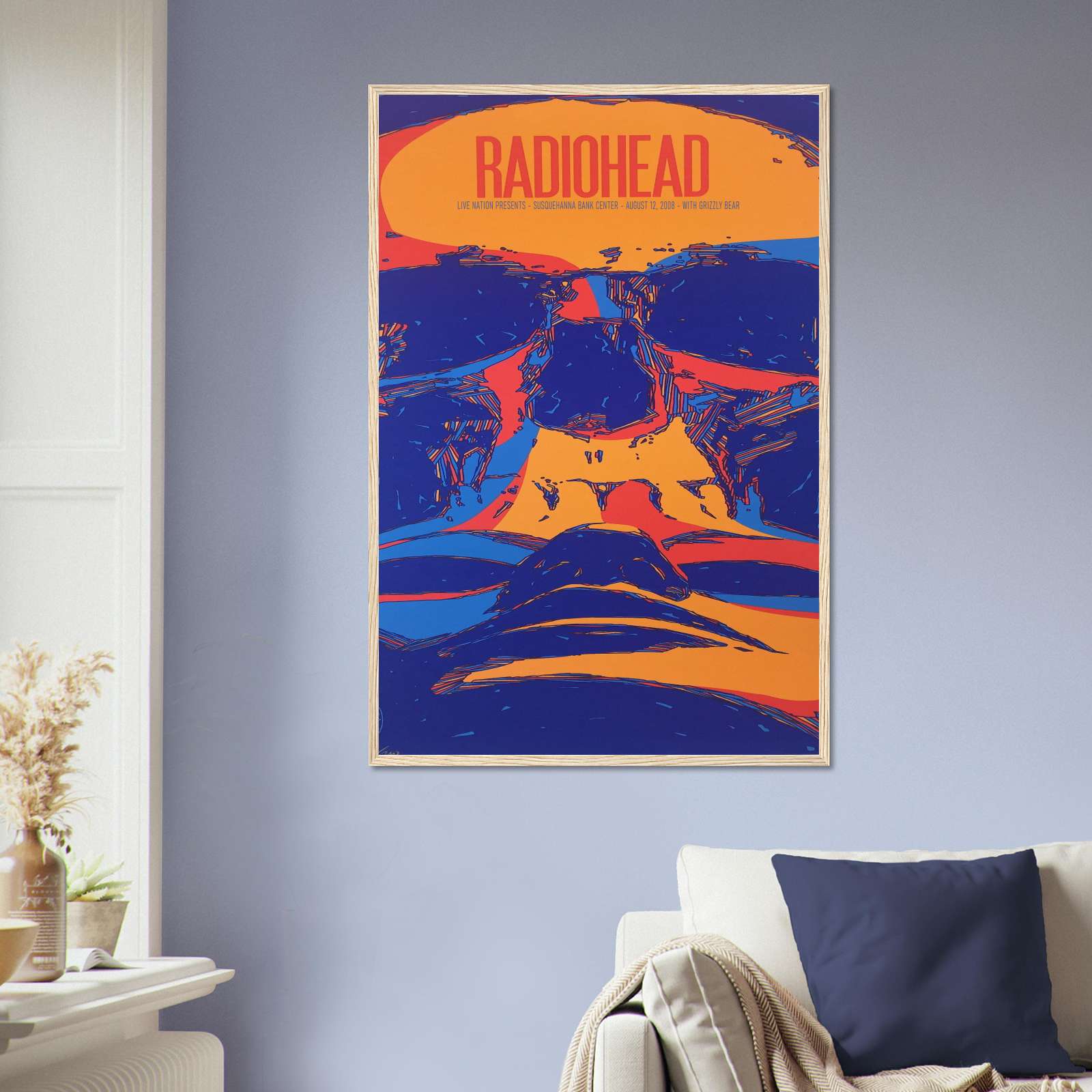 Radiohead Poster, 2008 New Jersey Vintage Concert Poster. Thom