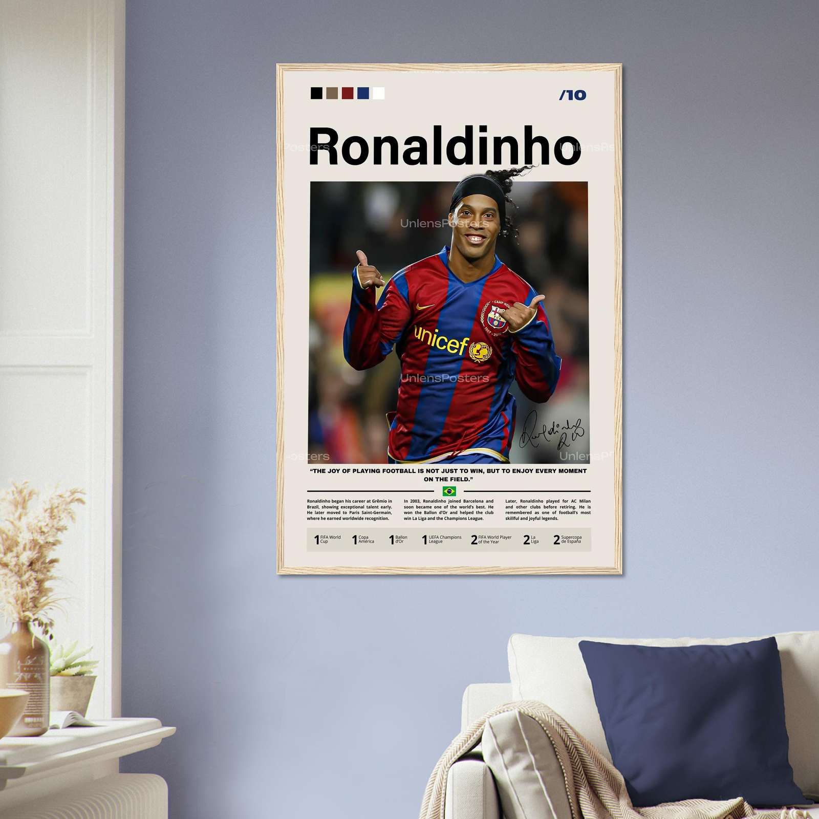 Reinaldo Poster Ronaldinho Poster, Legend Football Poster, Football Poster, Full-Size ...