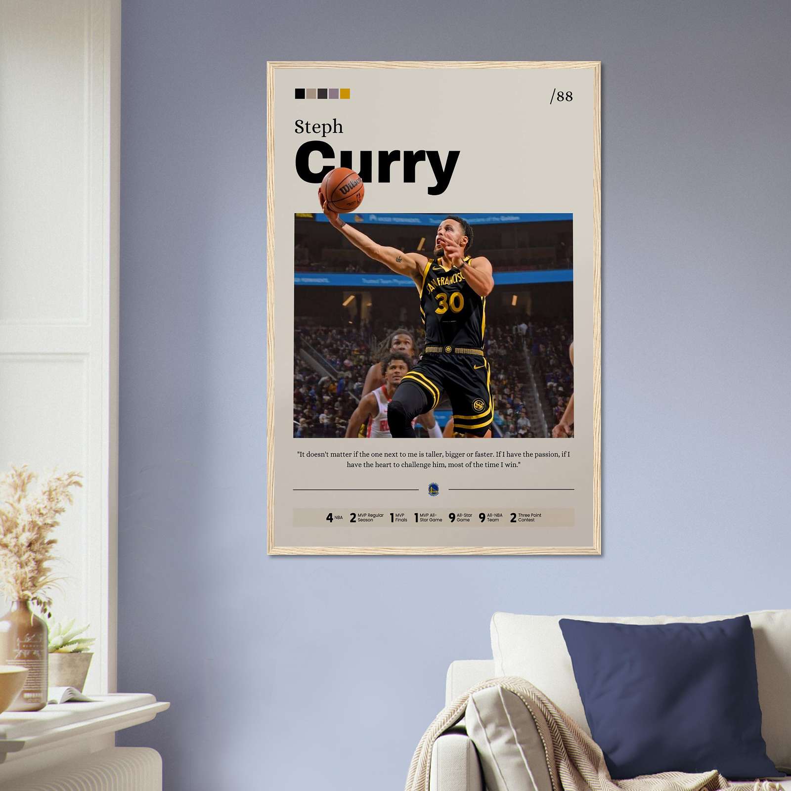 Steph Curry Poster, Full-Size Movie Poster, Ready to Hang - Citiesbox