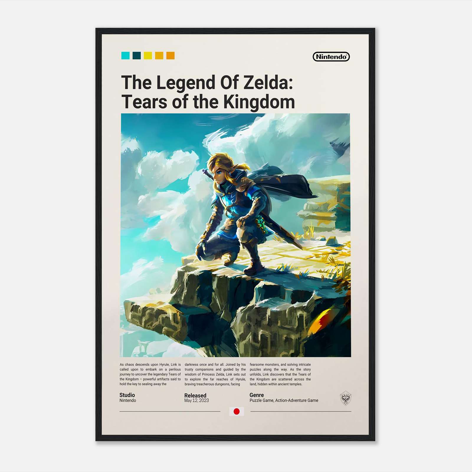 The Legend Of Zelda Poster, The Legend Of Zelda Fan Gift, Gaming Print