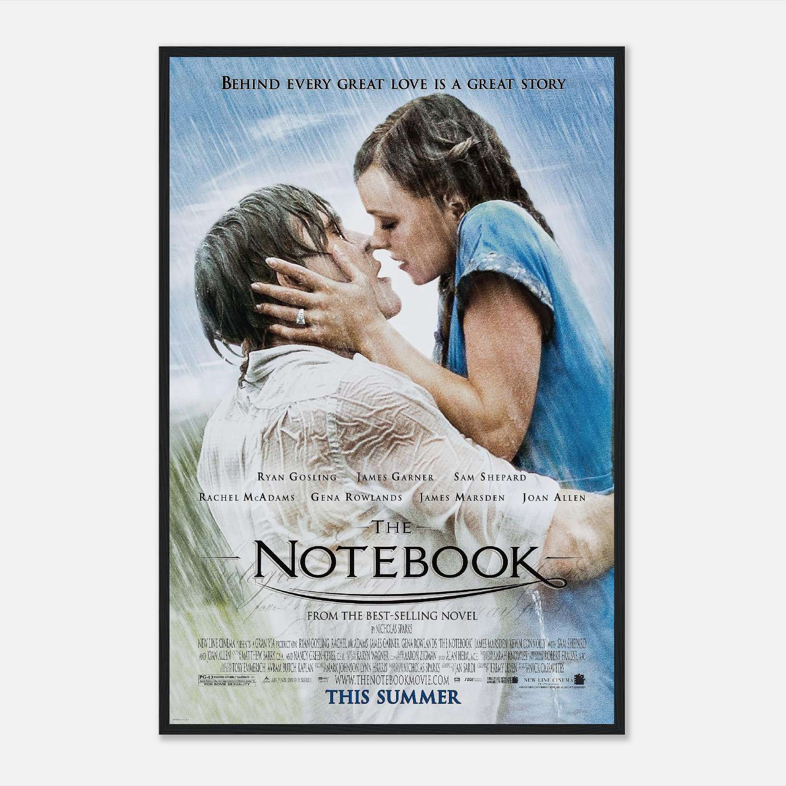 The Notebook Movie Poster, The Notebook Film Poster, Vintage Movie