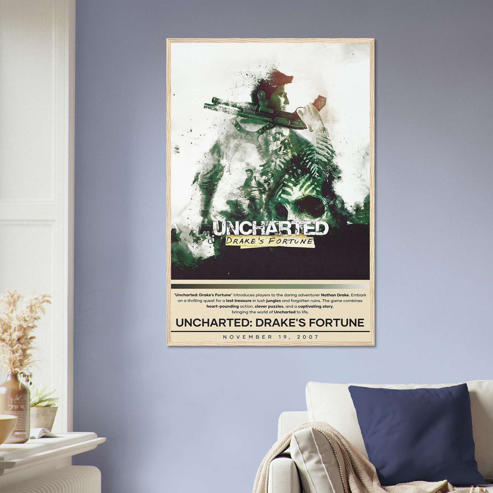 Uncharted Drake'S Fortune Poster, Video Game Poster, Gaming Room Poster ...