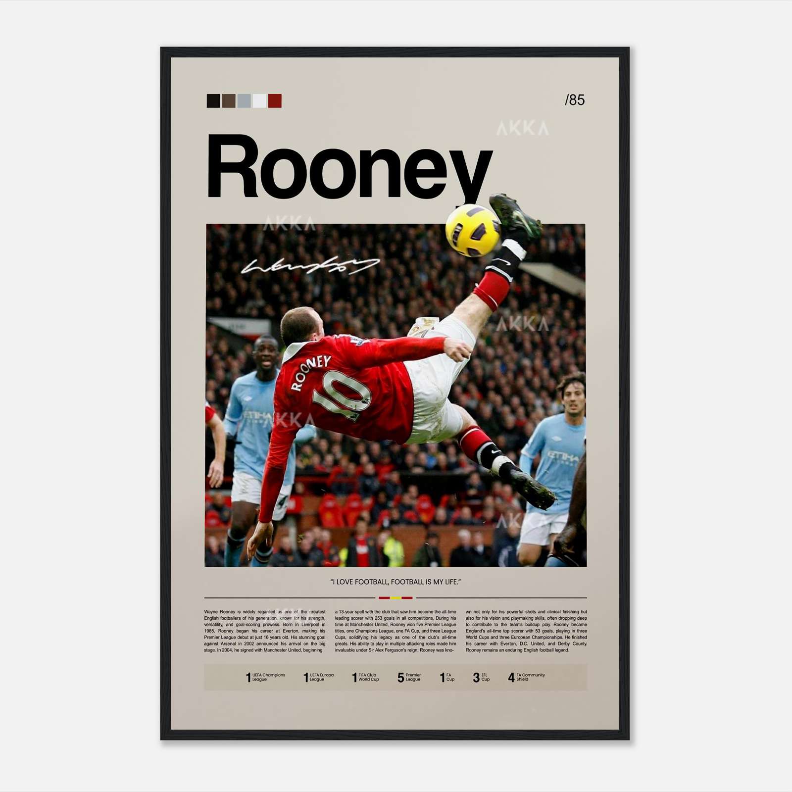 Wayne Rooney Poster, Football Poster, Sports Poster, Full-Size Poster ...