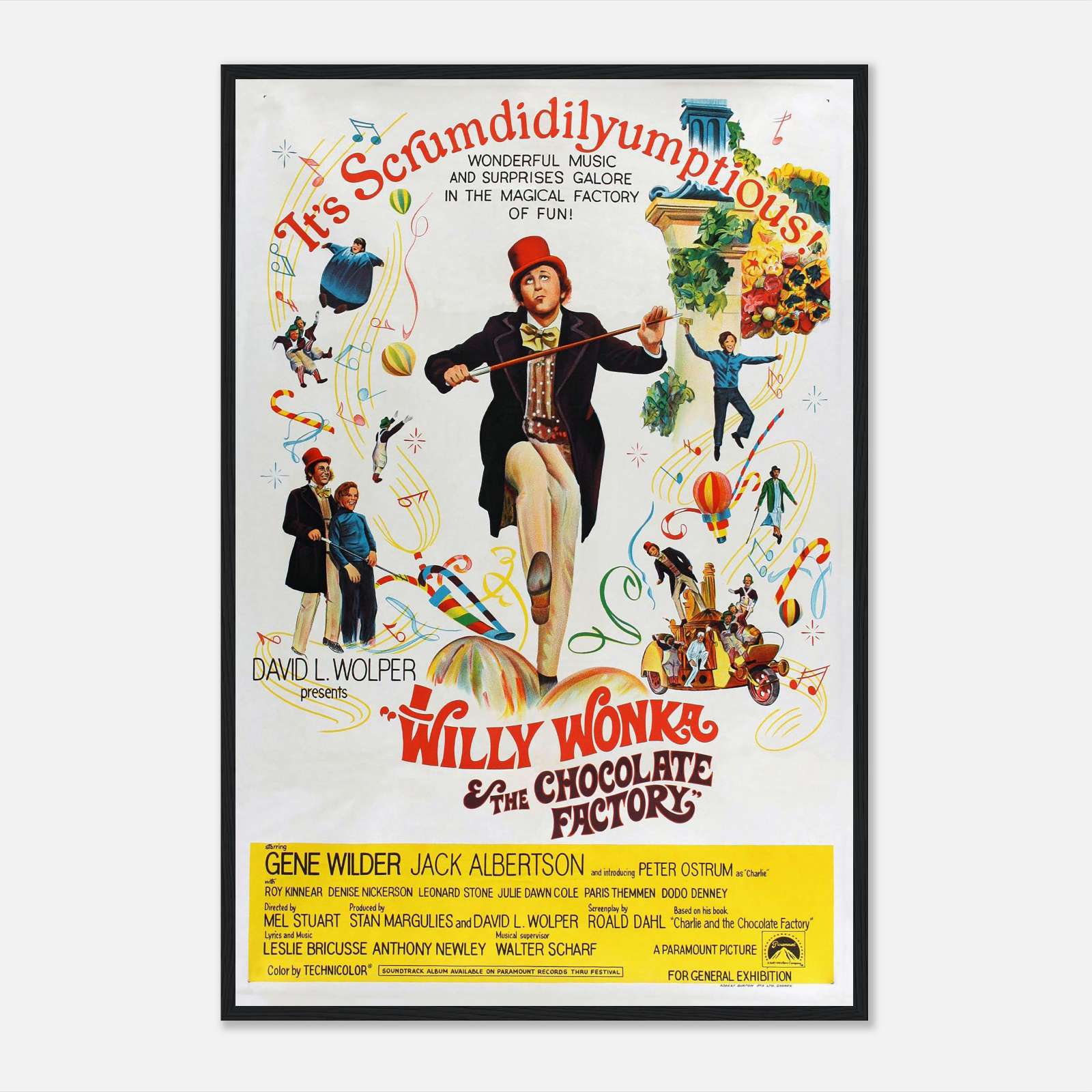 Willy Wonka & The Chocolate Factory Movie Poster, Vintage Movie Poster ...