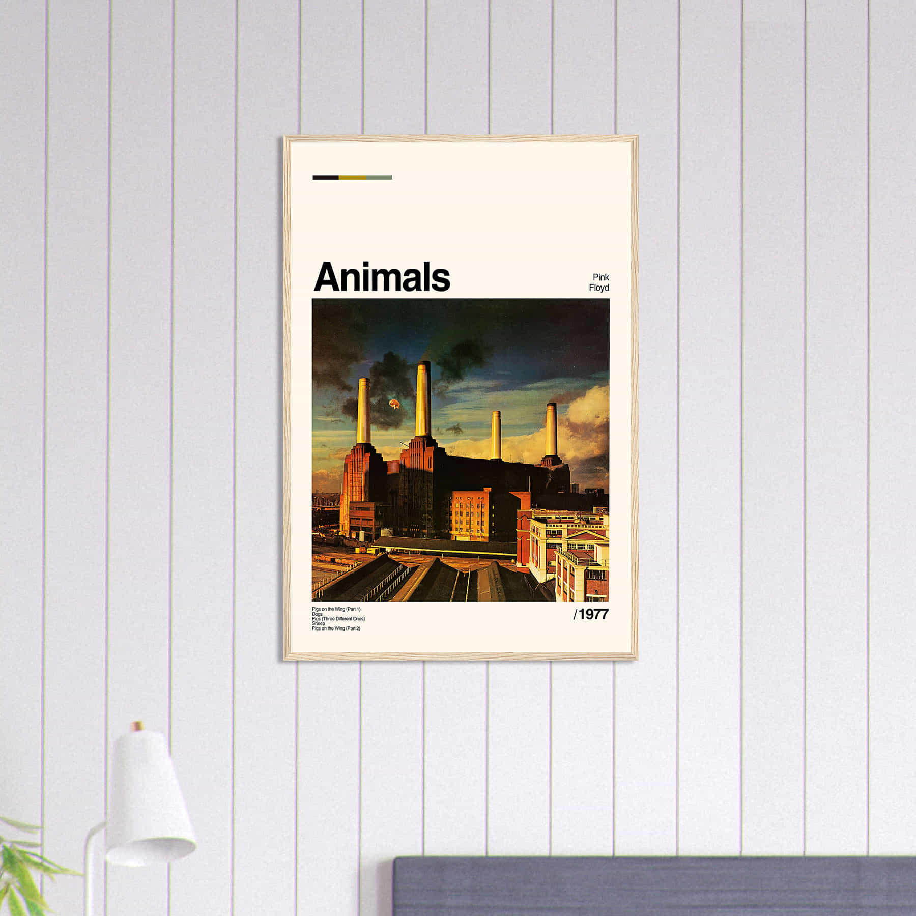 Animals Pink Floyd Album Cover Poster Print, Pink Floyd Poster, Animals