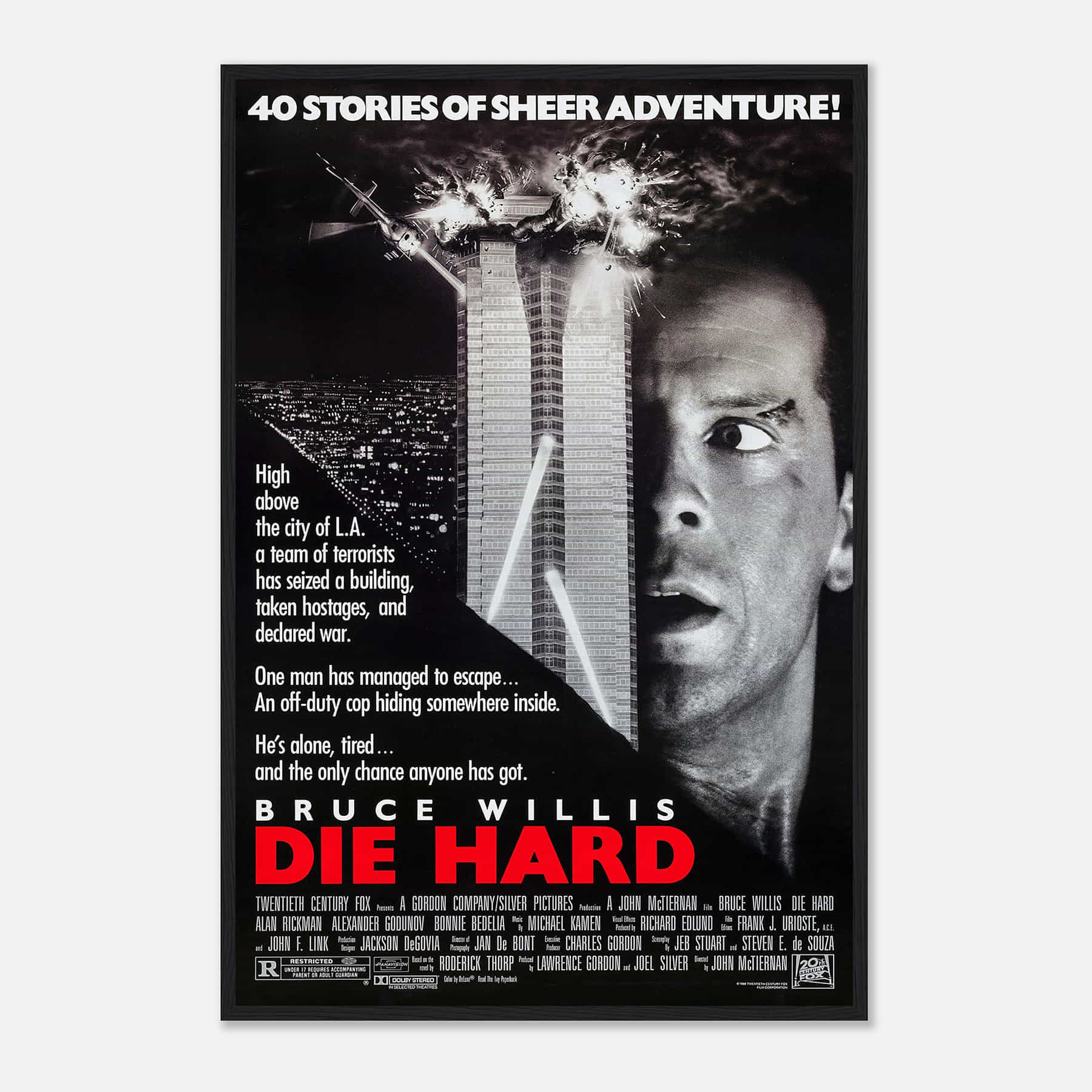 Die Hard Movie Poster, Die Hard Classic Vintage Movie Poster, Classic ...