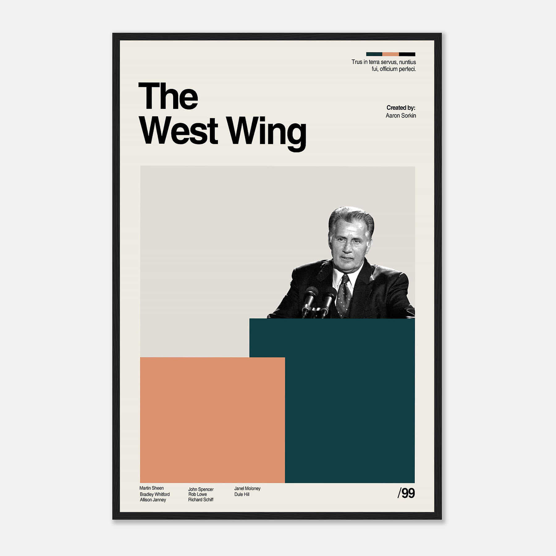 The West Wing Modern, The West Wing Decor, Retro Movie Poster Citiesbox