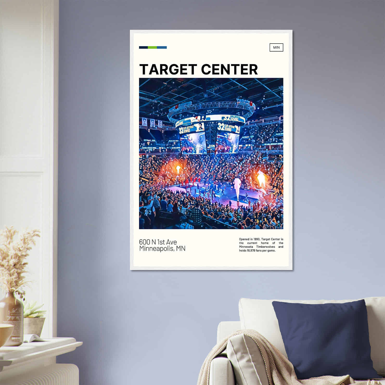 Target Center Digital Oil Painting Poster Print - Citiesbox