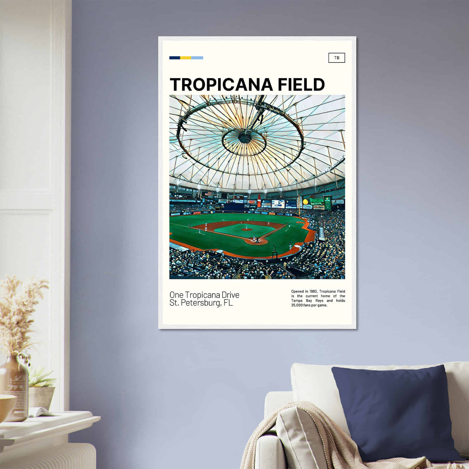  Tropicana Field Digital Oil Painting Poster Print - Citiesbox Bildidee 