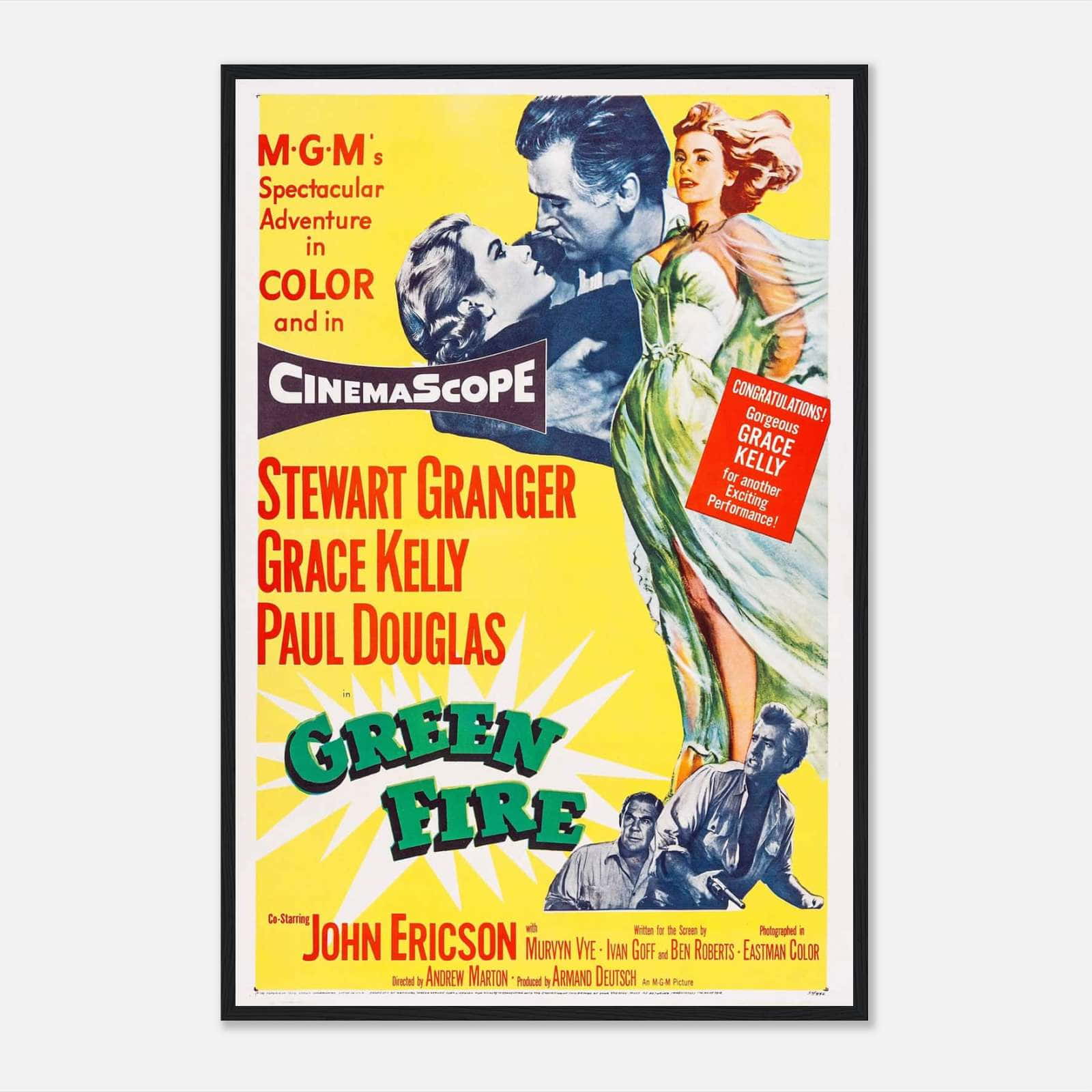 Green Fire (1954) Movie Poster Print - Citiesbox
