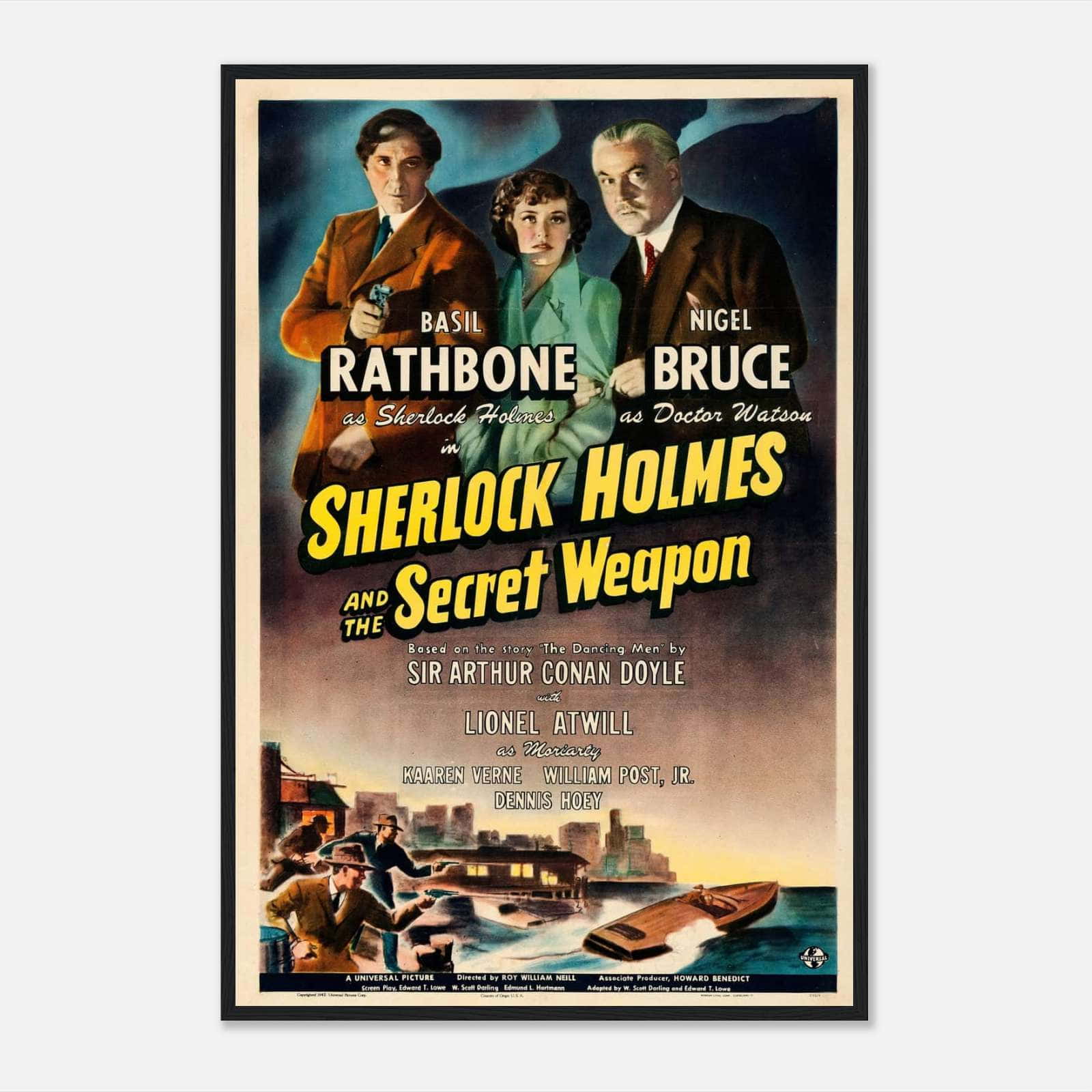 Sherlock Holmes And The Secret Weapon 1942 Movie Poster Print Citiesbox