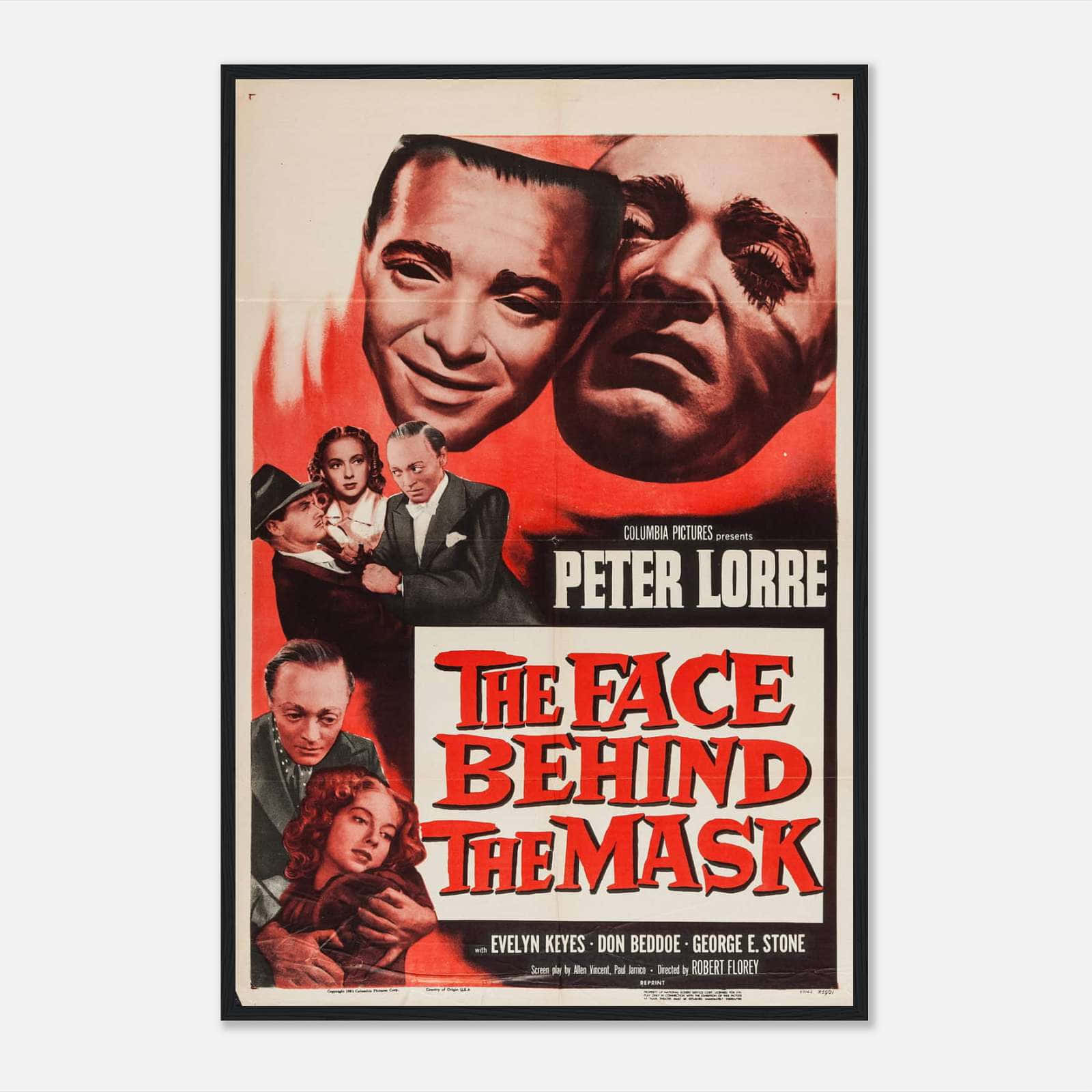 The face behind the mask 1941 movie poster print citiesbox