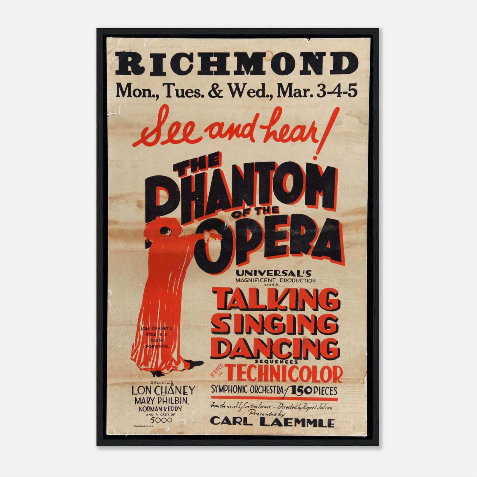 The Phantom of the Opera (1929) Movie Poster Print - Citiesbox