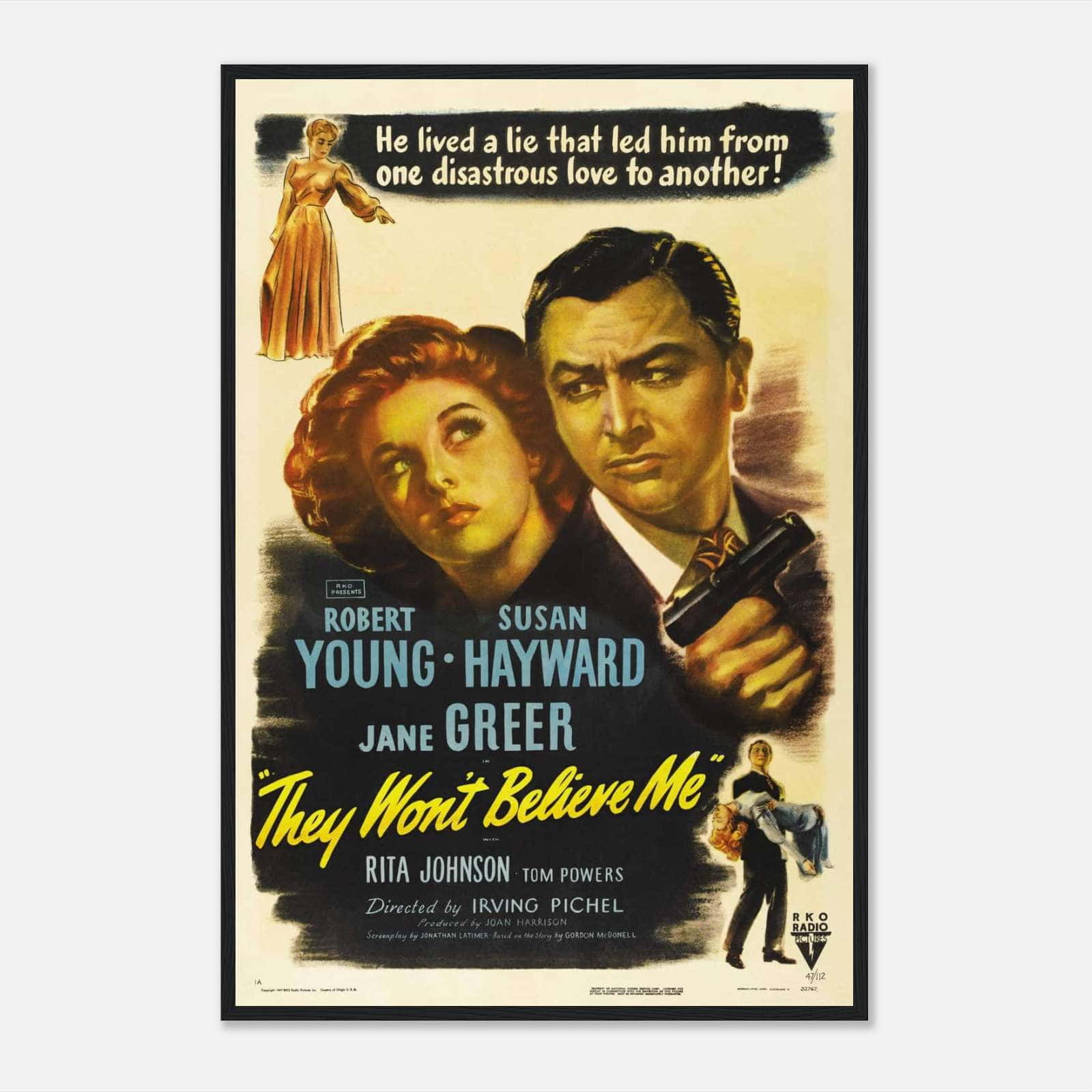 They Won't Believe Me (1947) Movie Poster Print - Citiesbox