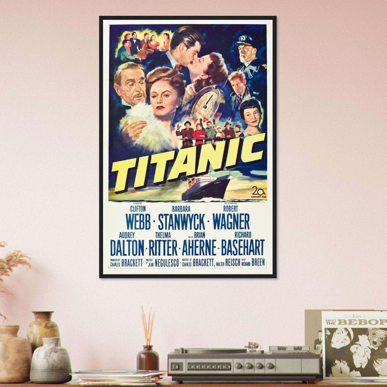 Titanic 1953 Movie Poster Print Citiesbox titanic-1953-movie-poster-print-citiesbox