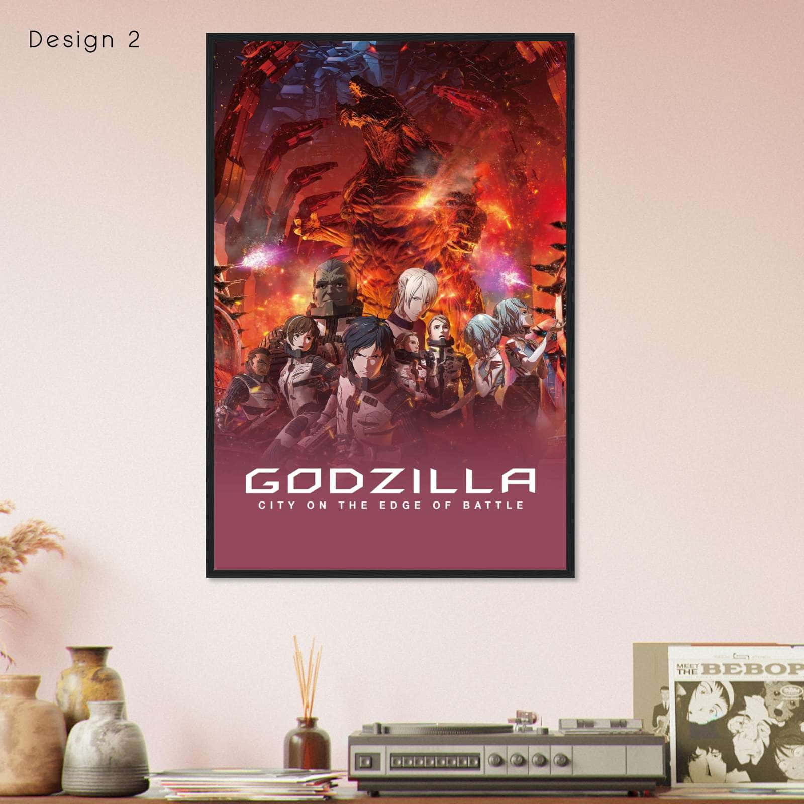 Godzilla City On The Edge Of Battle 2018 Movie Poster Print Citiesbox godzilla-city-on-the-edge-of-battle-2018-movie-poster-print-citiesbox