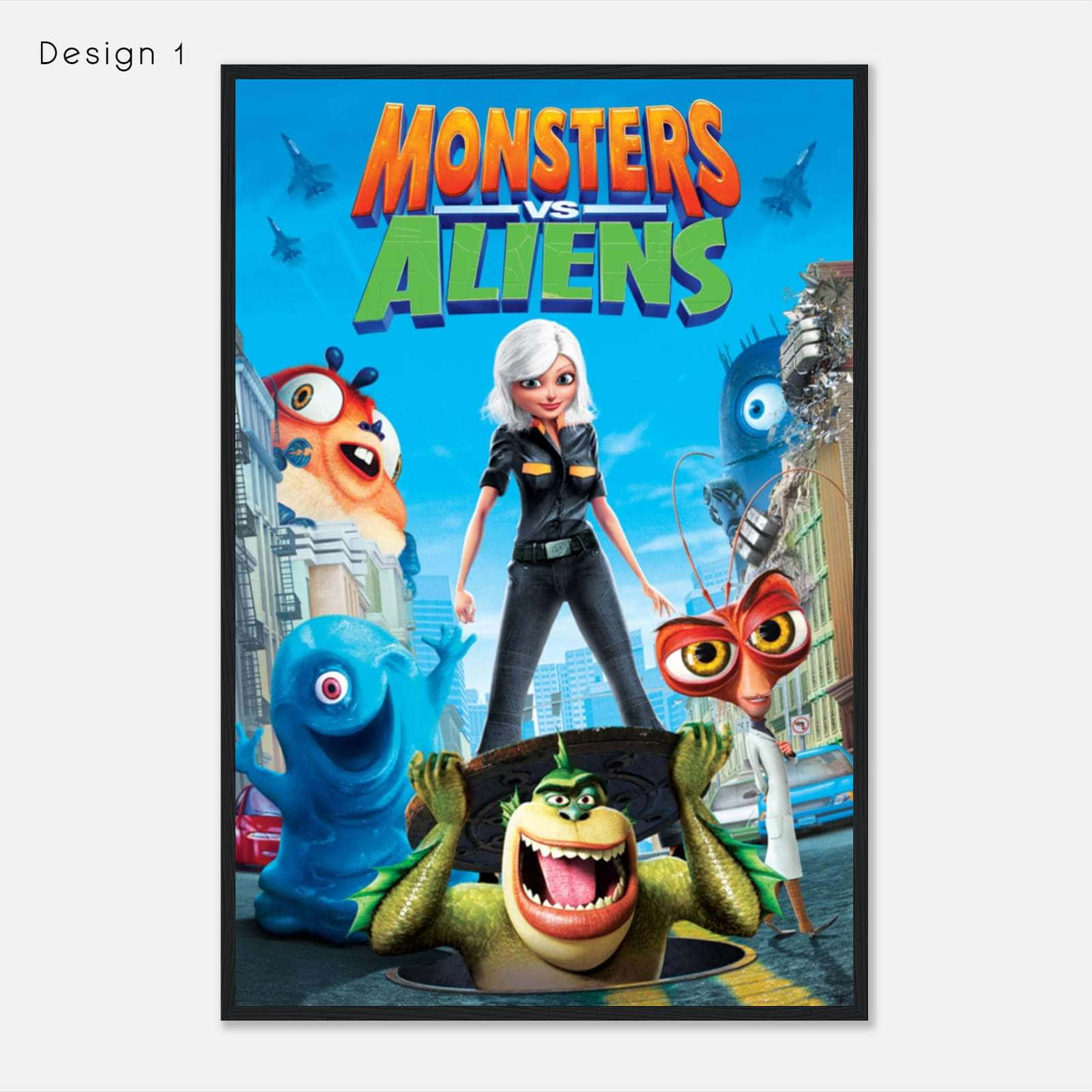 Monsters vs Aliens (2009) Movie Poster Print - Citiesbox