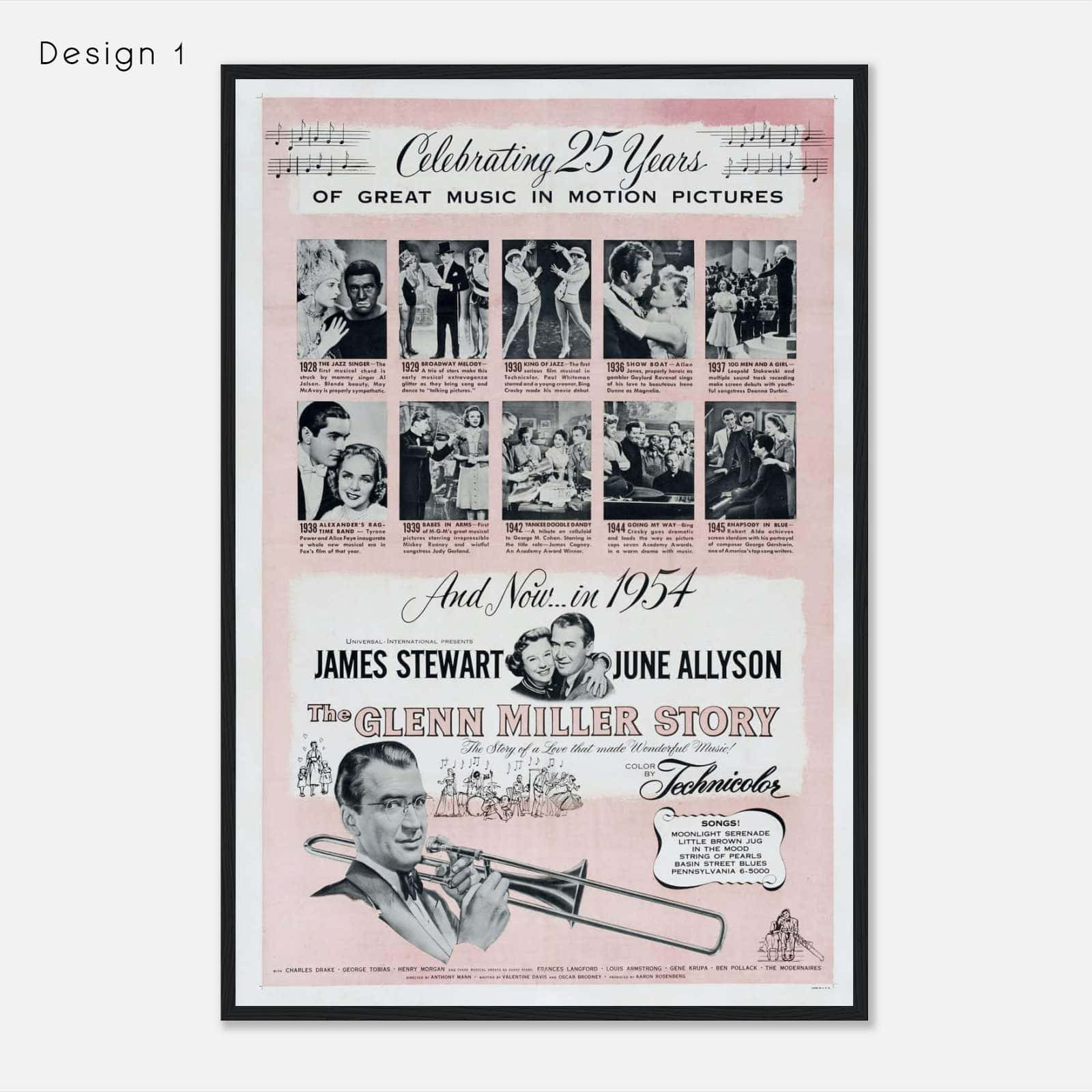Glenn R Storey The Glenn Miller Story (1954) Movie Poster Print - Citiesbox