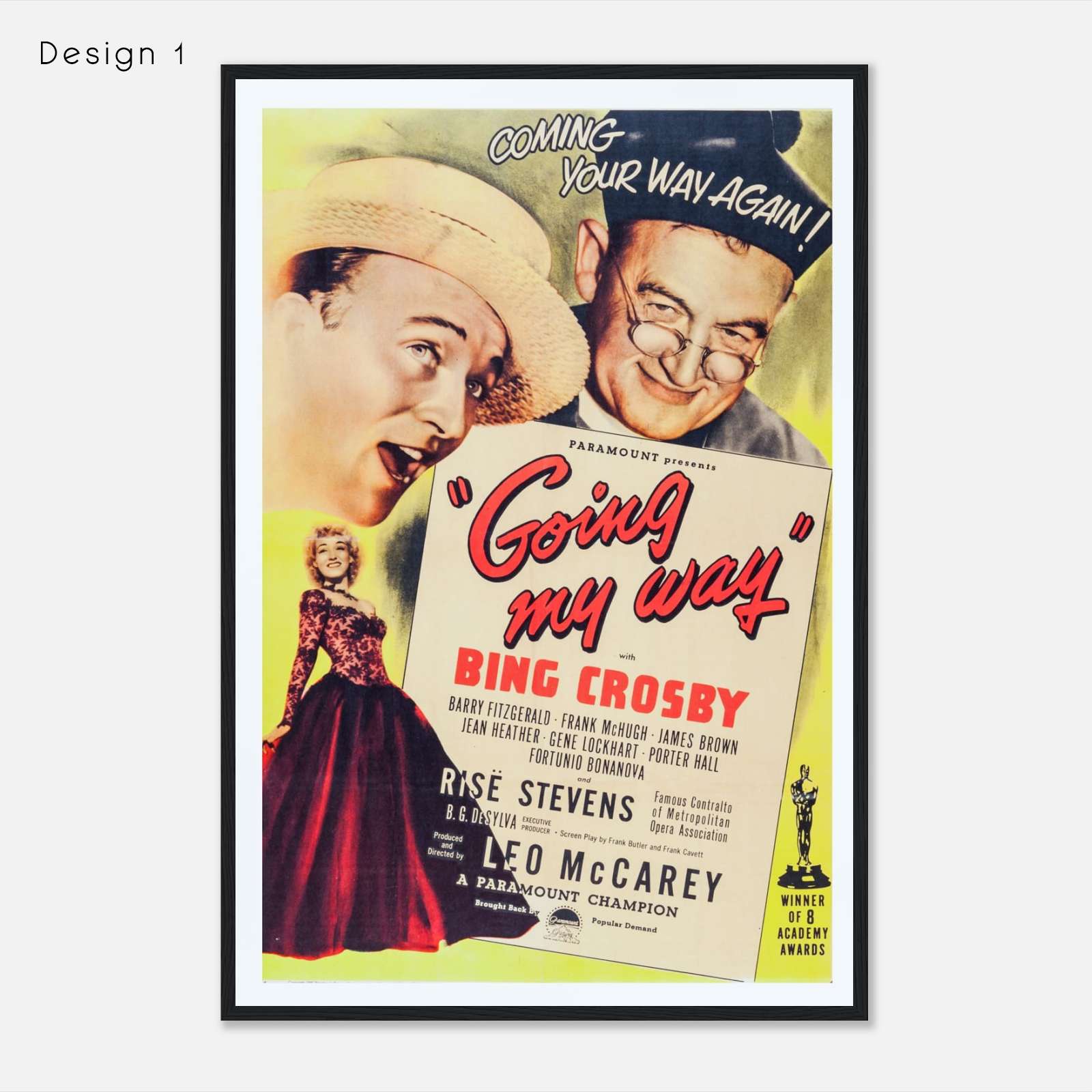 Going My Way 1944 Movie Poster Print Citiesbox Going My Way 1944 Movie Poster Print Citiesbox