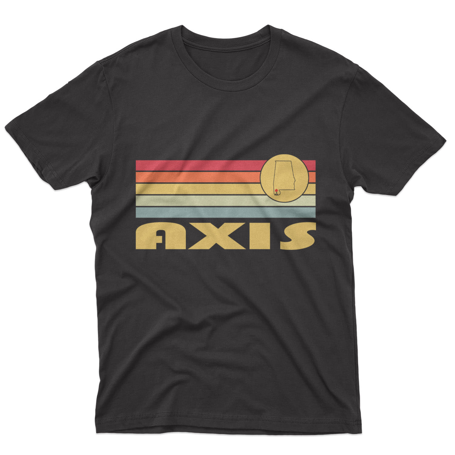 Axis Alabama AL Vintage Sunset Shirt, Axis Retro T Shirt Citiesbox